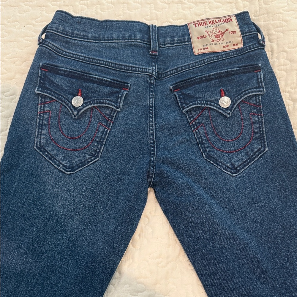 True Religion Denim Jeans with Red Stiching
